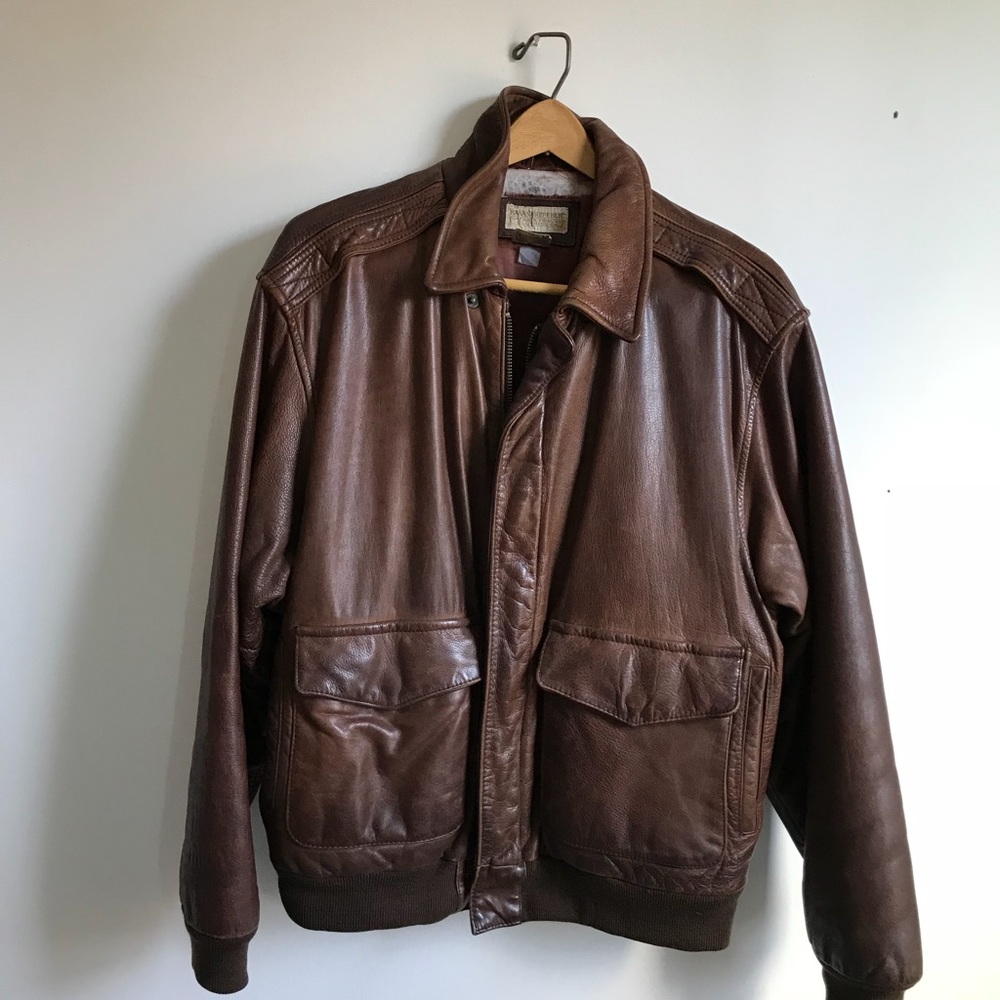 VINTAGE! BANANA REPUBLIC Men’s leather bomber